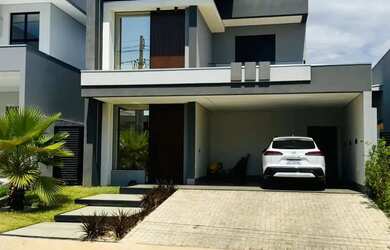 Imagem: A casa em condomínio possui 4 Dormitórios, 5 Banheiros, 4