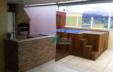 Imagem: O apartamento na cobertura possui 3 Dormitórios, 3 Banheiros