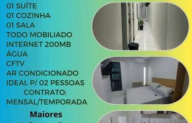 Imagem: O apartamento possui 1 Dormitório e Acomodam 2 pessoas e está