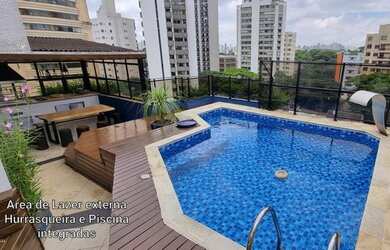 Imagem: O apartamento na cobertura possui 4 Dormitórios, 5 Banheiros