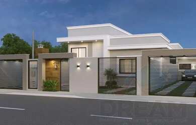 Imagem: A casa possui 3 Dormitórios, 2 Banheiros, 1 Vaga na garagem