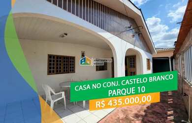 Imagem: A casa possui 3 Dormitórios, 2 Banheiros, 2 Vagas na garagem