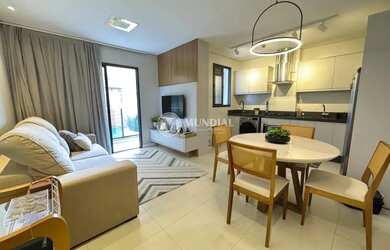 Imagem: O apartamento possui 1 Dormitório, 1 Banheiro, 1 Vaga na garagem