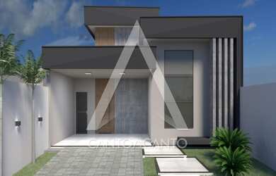 Imagem: A casa possui 3 Dormitórios, 1 Banheiro, 2 Vagas na garagem