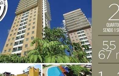 Imagem: O apartamento possui 2 Dormitórios, 2 Banheiros, 1 Vaga na