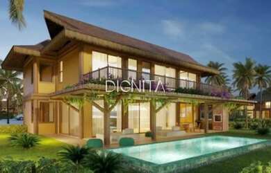 Imagem: A casa possui 4 Dormitórios, 5 Banheiros, 4 Vagas na garagem