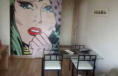 Imagem: O apartamento possui 1 Dormitório, 1 Banheiro, 1 Vaga na garagem