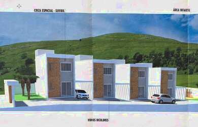 Imagem: A casa possui 2 Dormitórios, 1 Banheiro, 2 Vagas na garagem