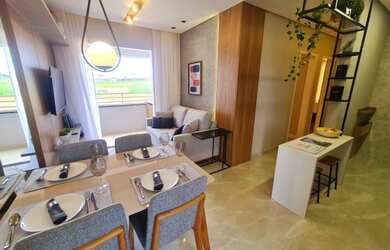 Imagem: O apartamento possui 2 Dormitórios, 1 Banheiro, 1 Vaga na garagem