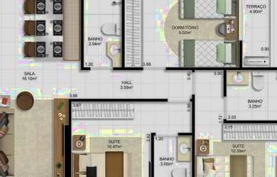 Imagem 13: Apartamento com 3 dormitórios à venda, 100 m² por R$ 559.464,45 - Ocian - Praia Grande/SP