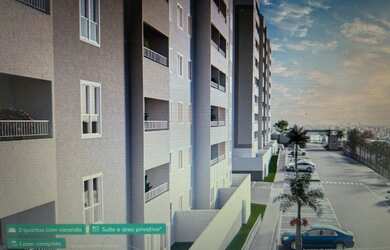 Imagem: O apartamento possui 2 Dormitórios, 2 Banheiros, 1 Vaga na