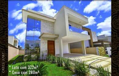 Imagem: A casa em condomínio possui 4 Dormitórios, 5 Banheiros, 2