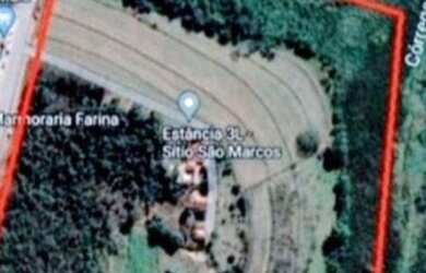 Imagem: O terreno possui 163.000m² de Área e está localizado em