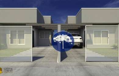 Imagem: A casa possui 3 Dormitórios, 1 Banheiro, 2 Vagas na garagem