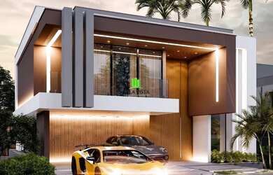 Imagem: A casa em condomínio possui 5 Dormitórios, 5 Banheiros, 4