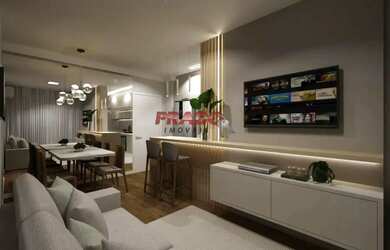 Imagem: O apartamento possui 2 Dormitórios, 1 Banheiro, 55m² de Área