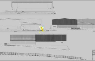 Imagem: O depósito possui 5 Vagas na garagem e 2145m² de Área e está