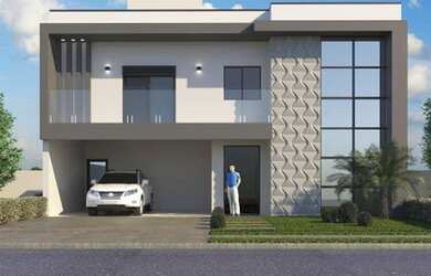 Imagem: A casa em condomínio possui 4 Dormitórios, 5 Banheiros, 4