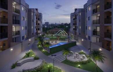 Imagem: O apartamento possui 2 Dormitórios, 1 Banheiro, 1 Vaga na garagem