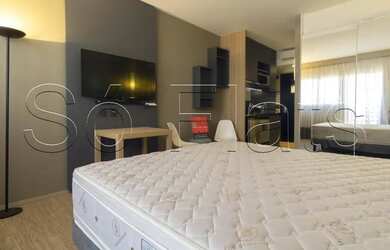 Imagem: O apartamento possui 1 Dormitório, 1 Banheiro, 1 Vaga na garagem