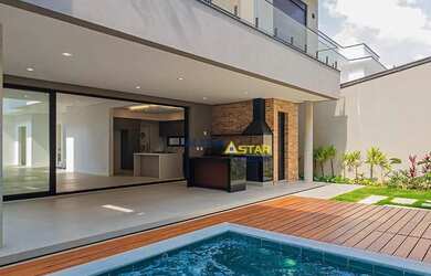 Imagem: A casa em condomínio possui 4 Dormitórios, 5 Banheiros, 5