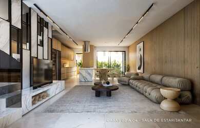 Imagem: A casa possui 3 Dormitórios, 3 Banheiros, 2 Vagas na garagem