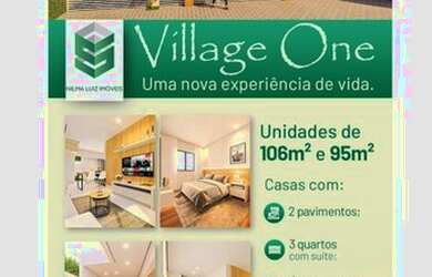 Imagem: A casa possui 3 Dormitórios, 1 Banheiro, 2 Vagas na garagem