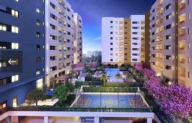 Imagem: O apartamento possui 2 Dormitórios, 1 Banheiro, 1 Vaga na garagem