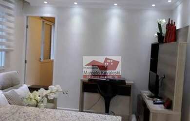 Imagem: O apartamento possui 1 Dormitório, 1 Banheiro, 1 Vaga na garagem