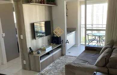 Imagem: O apartamento possui 1 Dormitório, 1 Banheiro, 2 Vagas na garagem