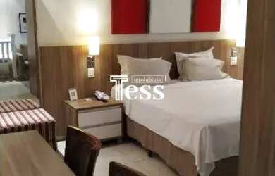 Imagem: O apartamento possui 1 Dormitório, 1 Banheiro, 1 Vaga na garagem