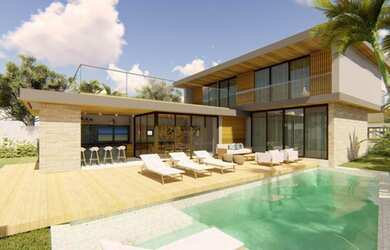 Imagem: A casa possui 4 Dormitórios, 4 Banheiros, 2 Vagas na garagem