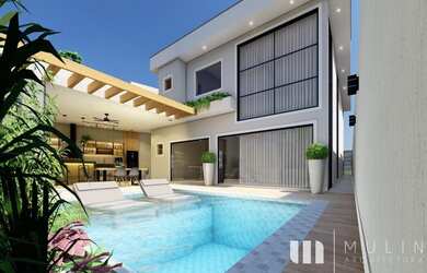 Imagem: A casa possui 5 Dormitórios, 5 Banheiros e 320m² de Área