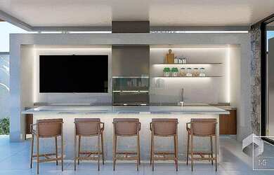 Imagem: A casa em condomínio possui 5 Dormitórios, 5 Banheiros, 3