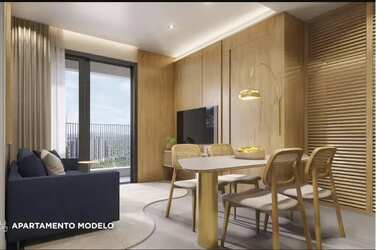 Imagem: O apartamento possui 2 Dormitórios, 1 Banheiro, 1 Vaga na garagem