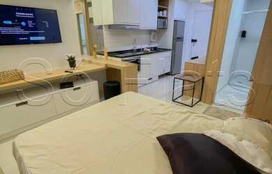 Imagem: O apartamento possui 1 Dormitório, 1 Banheiro, 25m² de Área