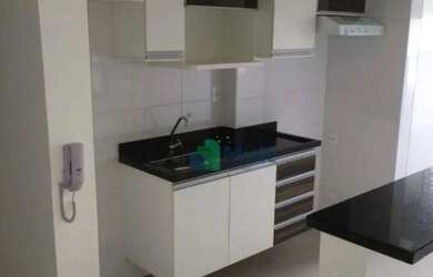 Imagem: O apartamento possui 1 Dormitório, 1 Banheiro, 1 Vaga na garagem