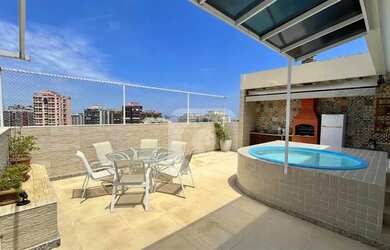 Imagem: O apartamento na cobertura possui 2 Dormitórios, 3 Banheiros