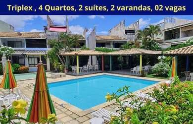 Imagem: A casa em condomínio possui 4 Dormitórios, 4 Banheiros, 2