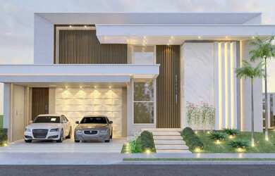 Imagem: A casa em condomínio possui 4 Dormitórios, 5 Banheiros, 4