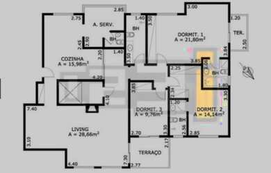 Imagem 5: Apartamento com 3 dormitórios, 146 m² - venda por R$ 1.450.000,00 ou aluguel por R$ 8.411