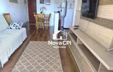 Imagem: O apartamento possui 1 Dormitório, 1 Banheiro, 1 Vaga na garagem