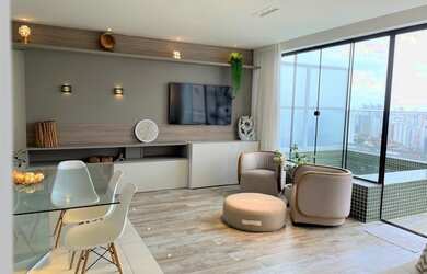 Imagem: O apartamento na cobertura possui 2 Dormitórios, 2 Banheiros