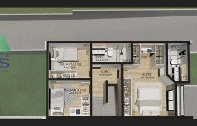 Imagem: A casa possui 3 Dormitórios, 3 Banheiros, 2 Vagas na garagem