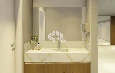 Imagem 9: Apartamento de 01 dormitório com sacada e churrasqueira na planta à...