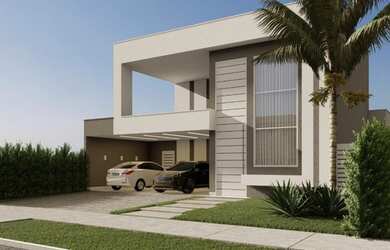 Imagem: A casa em condomínio possui 4 Dormitórios, 5 Banheiros, 4