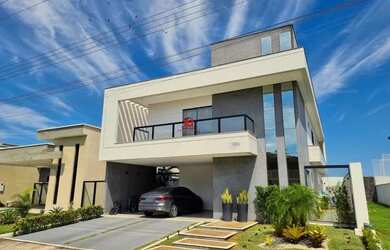 Imagem: A casa em condomínio possui 4 Dormitórios, 4 Banheiros, 4