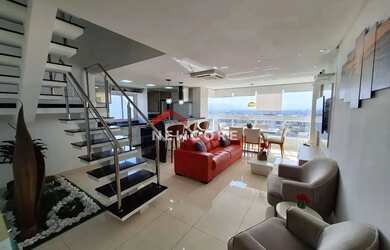 Imagem: O apartamento na cobertura possui 3 Dormitórios, 5 Banheiros