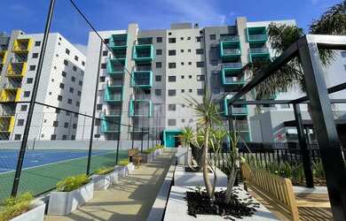 Imagem: O apartamento possui 2 Dormitórios, 1 Banheiro, 1 Vaga na garagem