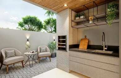 Imagem: A casa em condomínio possui 3 Dormitórios, 2 Banheiros, 2